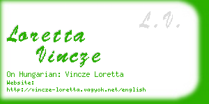 loretta vincze business card